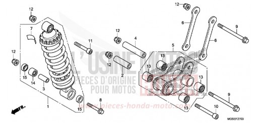 KISSEN, HINTEN NC700SD de 2013